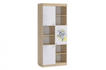 Стеллаж Мебельсон Форсаж MKF-03 Дуб сонома/белый