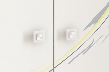 Шкаф комбинированный с ящ. 2-створчатый Мебельсон Форсаж MKF-01 Дуб сонома/белый