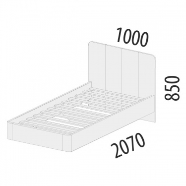 Кровать Витра Кашемир 900.04 Дуб Кронберг