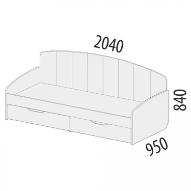 Кровать Витра Кашемир 900.05 Дуб Кронберг