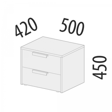 Тумба прикроватная Витра Кашемир 900.07 Дуб Кронберг