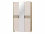 Шкаф трехдверный с зеркалом Витра Кашемир 900.12 Дуб Кронберг/Кашемир