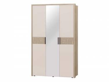 Шкаф трехдверный с зеркалом Витра Кашемир 900.12 Дуб Кронберг/Кашемир