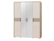 Шкаф четырехдверный с зеркалом Витра Кашемир 900.14 Дуб Кронберг/Кашемир