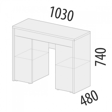 Туалетный стол Витра Кашемир 900.15 Дуб Кронберг/Кашемир