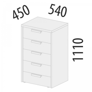 Комод Витра Кашемир 900.19 Дуб Кронберг/Кашемир