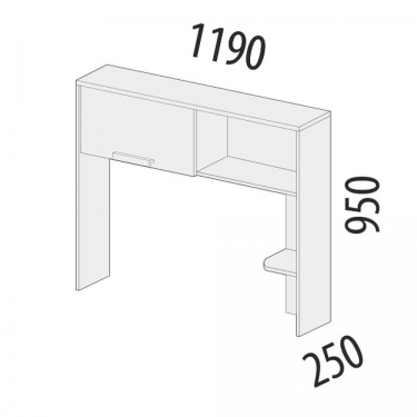 Надстройка Витра Кашемир 900.25 Дуб Кронберг