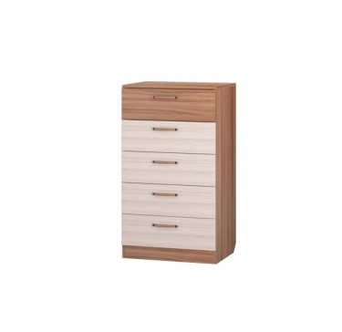 Комод с 5 ящиками Можгинский лесокомбинат Вояж 00071744 Ясень шимо темный Ясень шимо светлый