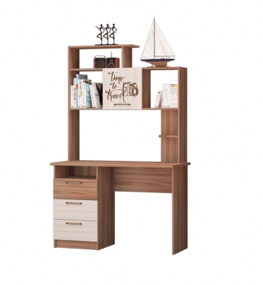 Полка-надставка для стола Можгинский лесокомбинат Вояж 00071736 Ясень шимо темный Ясень шимо светлый