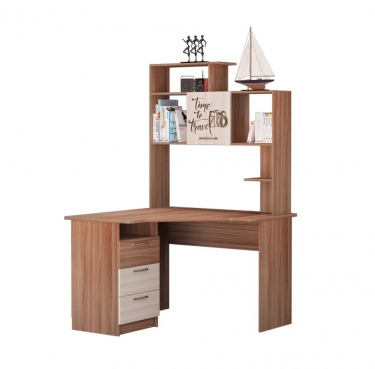 Полка-надставка для стола Можгинский лесокомбинат Вояж 00071736 Ясень шимо темный Ясень шимо светлый