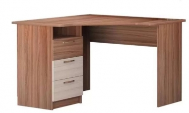 Стол письменный угловой Можгинский лесокомбинат Вояж 00071734 Ясень шимо темный Ясень шимо светлый