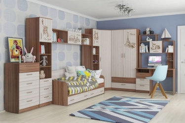 Шкаф-пенал для книг с 2-мя дверками Можгинский лесокомбинат Вояж 00071739 Ясень шимо темный Ясень шимо светлый