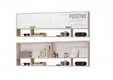 Полка для книг Можгинский лесокомбинат Джуниор Ц0022847 Дуб сонома Белый с фотопечатью