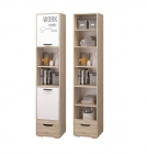 Шкаф для книг Можгинский лесокомбинат Джуниор Ц0022838 Дуб сонома Белый с фотопечатью