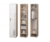 Шкаф для платья и белья Можгинский лесокомбинат Джуниор Ц0022841 Дуб сонома Белый с фотопечатью