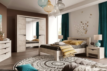 Кровать 1800 Мебельград Соренто 22 Дуб бонифаций