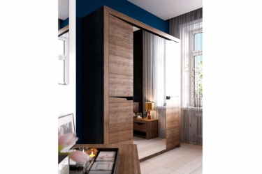 Шкаф для одежды 4-дверный Мебельград Соренто 01 Дуб Стирлинг