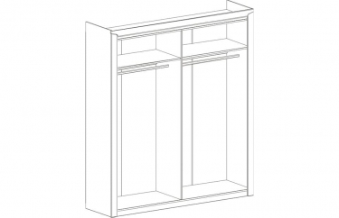Шкаф для одежды 4-дверный Мебельград Соренто 01 Дуб Стирлинг