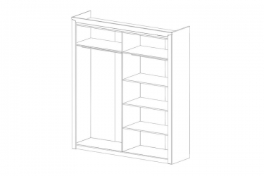 Комплект полок для четырехдверного шкафа 3 шт. Мебельград Соренто 02 Дуб Стирлинг