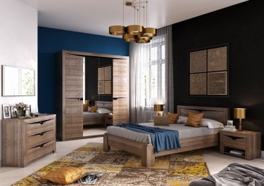 Шкаф для одежды 3-дверный Мебельград Соренто 03 Дуб Стирлинг