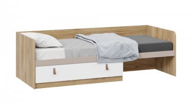 Кровать Трия Марвин ТД-345.12.01 Глиняный серый/Белый/Яблоня Беллуно