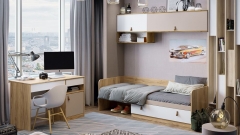 Детская Трия Марвин комплект 1 Глиняный серый/Белый/Яблоня Беллуно