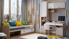 Детская Трия Марвин комплект 2 Глиняный серый/Белый/Яблоня Беллуно