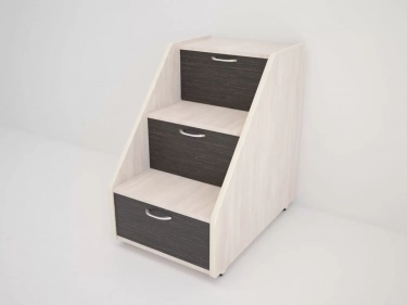 Лестница для кровати 160 Техномебель Радуга Л Ясень шимо темный / Ясень шимо светлый