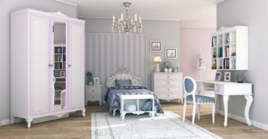 Шкаф трехстворчатый Любимый дом Маркиза ЛД 517.073.000 Алебастр