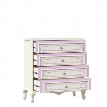 Комод с 4 ящиками Любимый дом Маркиза ЛД 517.025.000 Алебастр