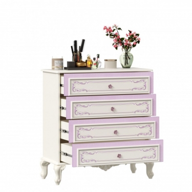 Комод с 4 ящиками Любимый дом Маркиза ЛД 517.025.000 Алебастр