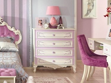 Комод с 4 ящиками Любимый дом Маркиза ЛД 517.025.000 Алебастр