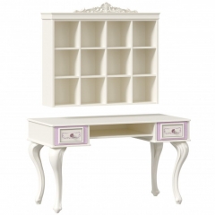 Стол письменный с полкой навесной Любимый дом Маркиза 03 Алебастр