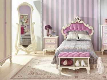 Комплект мебели для детской Любимый дом Маркиза 7 Алебастр Сиреневый