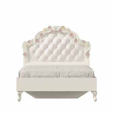 Кровать полутороспальная 1200 Любимый дом Луиза ЛД 665.290.000.001 Алебастр Шампань
