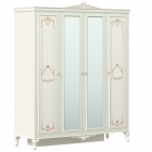 Шкаф четырехстворчатый с 2 зеркалами Любимый дом Луиза ЛД 665.111.000 Алебастр