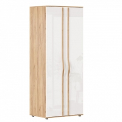 Шкаф двухстворчатый глухой Любимый дом Марта-2 ЛД 406.020.000 Дуб золотой Белый глянец