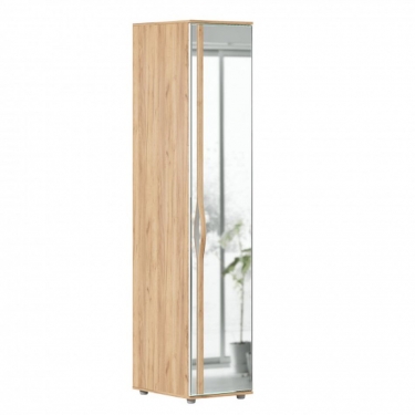 Шкаф одностворчатый зеркальный Любимый дом Марта-2 ЛД 406.030.000 Дуб золотой Белый