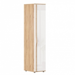 Шкаф одностворчатый глухой Любимый дом Марта-2 ЛД 406.010.000 Дуб золотой Белый глянец