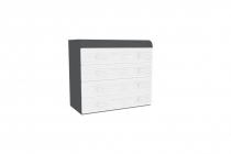 Комод с 4 ящиками Любимый дом Соната ЛД 628.080.000 Серый Шоколад Венге Цаво