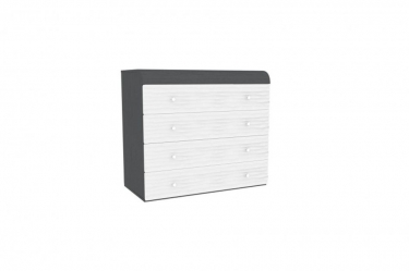 Комод с 4 ящиками Любимый дом Соната ЛД 628.080.000 Серый Шоколад Венге Цаво