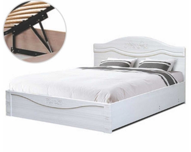 Кровать 1,82,0 м с подъемным механизмом Ева-10 МАГ-РИВЕР Рамух/Сандал белый