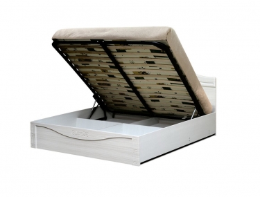 Кровать 1,22,0 м с подъемным механизмом Ева-10 МАГ-РИВЕР Рамух/Сандал белый