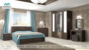 Кровать 1,4 х 2,0 м с подъемным механизмом Ева-11 МАГ-РИВЕР Дуб Эльза/Альберо Браш Грей/Кожа светлая