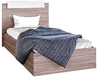 Кровать 900 х 2000 м Эко МАГ-РИВЕР Дуб вотан/Белый