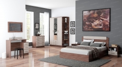 Кровать 1400 х 2000 Эко МАГ-РИВЕР Дуб вотан/Белый