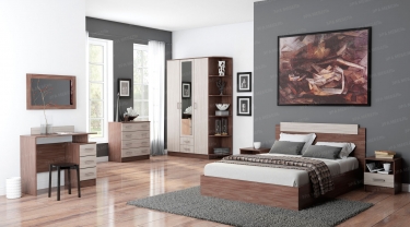 Кровать 1400 х 2000 Эко МАГ-РИВЕР Венге/Сосна Лоредо