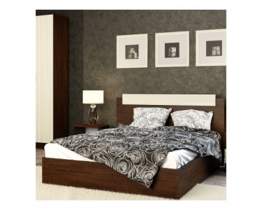 Кровать 1600 х 2000 мм Эко МАГ-РИВЕР Венге/Сосна Лоредо