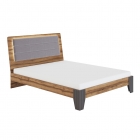 Кровать с подсветкой 1600 мм без ортопедического основания Моника МАГ-РИВЕР Авелано/Графит антистрейч супермат