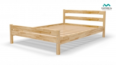 Кровать двойная В-1 массив 1400 мм МАГ-РИВЕР Лак